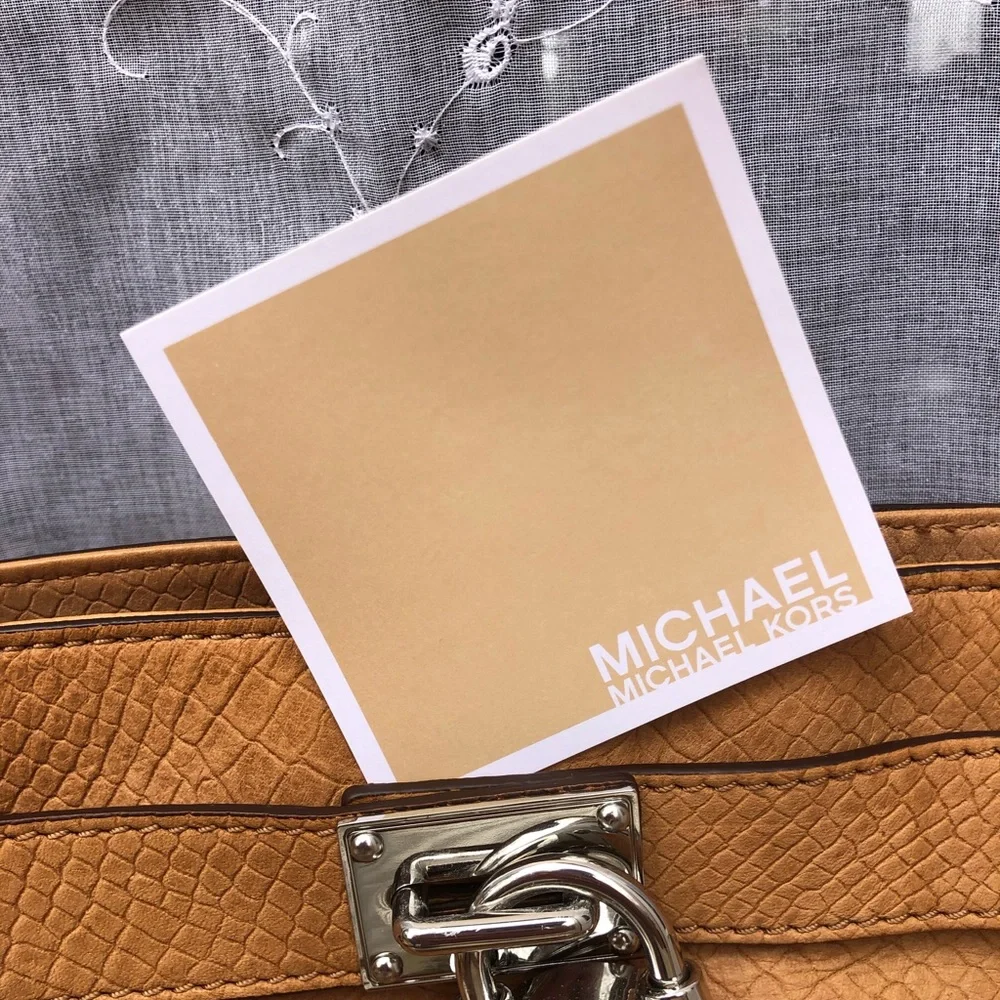 Michael Kors Leather Hamilton Style Matte Python - Picture 7 of 8